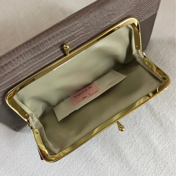 Leather Pigskin Princess Gardener Wallet Taupe NIB Vintage - Picture 6 of 12